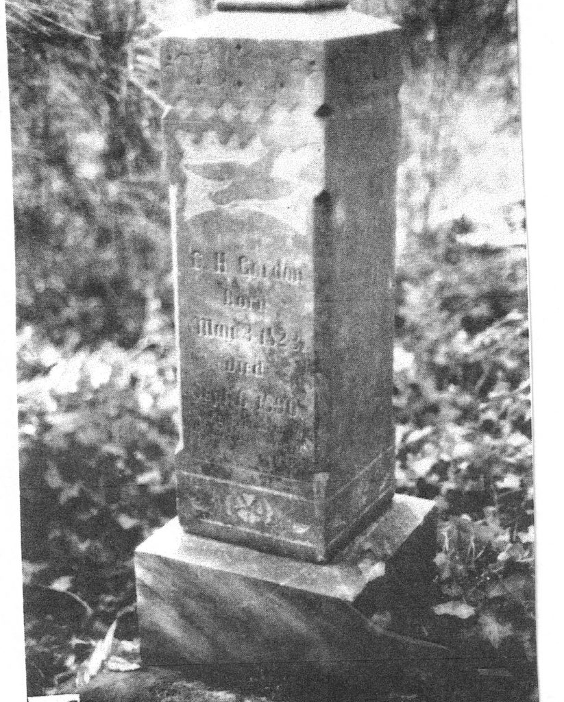Gravestone of G. H. Gordon